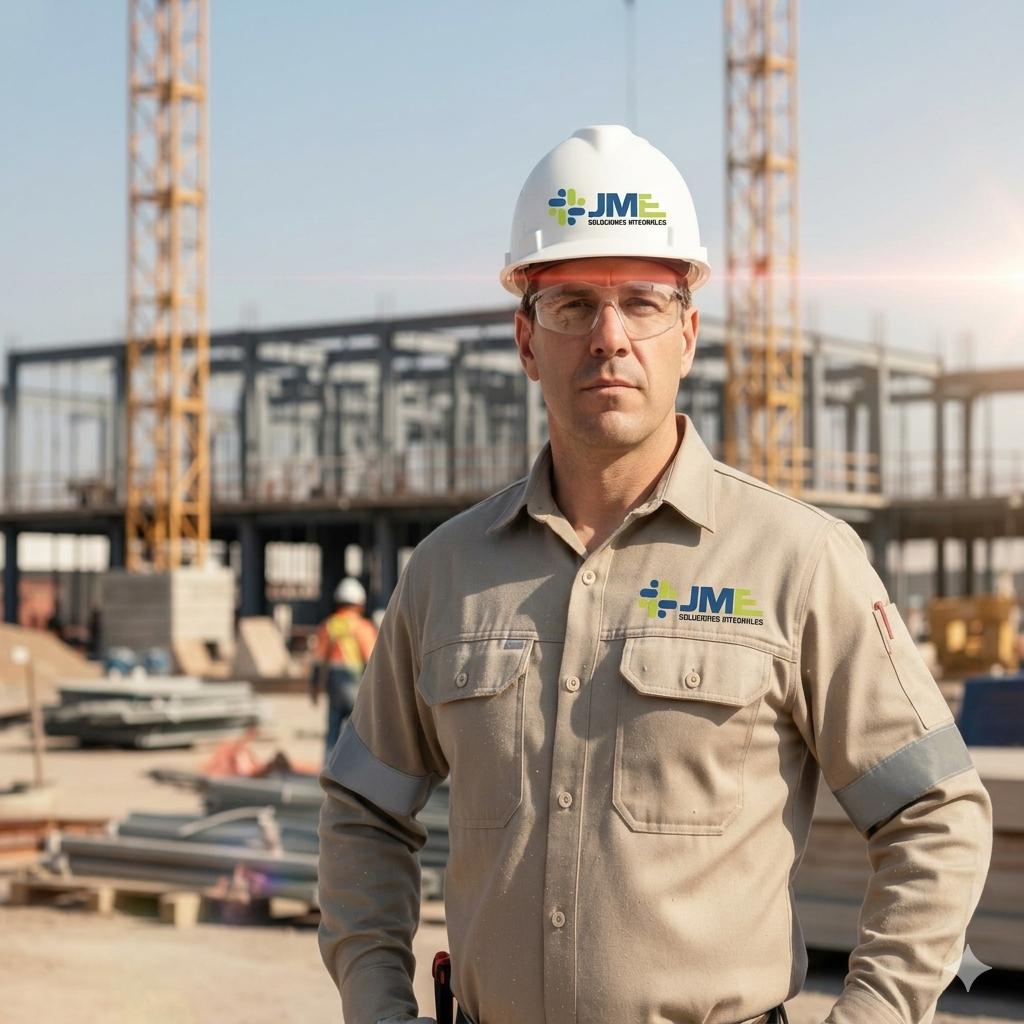 Ingeniero JME en obra — supervisión y estándares de seguridad